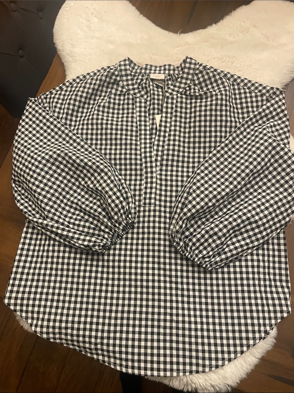 NWT A New Day Gingham Top